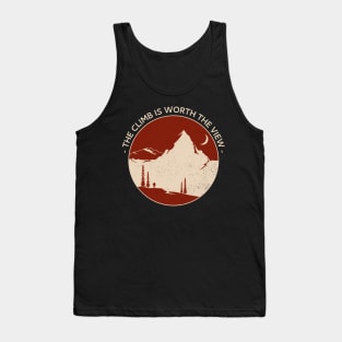 The climb is worth the view Mountain climbing Tank Top